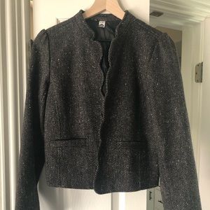 BP cropped blazer with scalloped detail